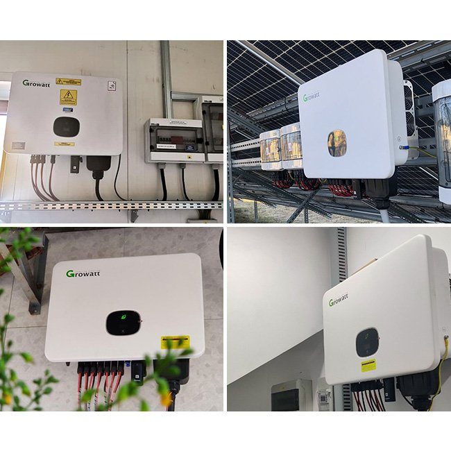 Growatt inverters installed on residential and commercial sites
