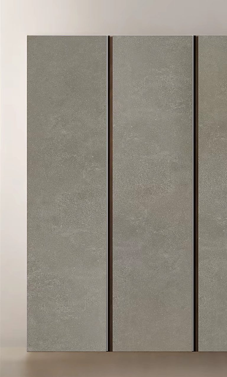 Grey stone-look panel with a soft mottled surface.