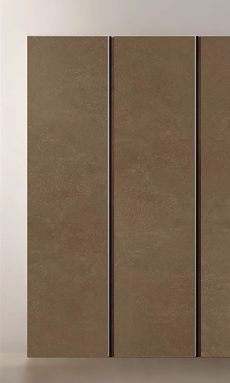 Tan wood-look panel with a fine linear grain.